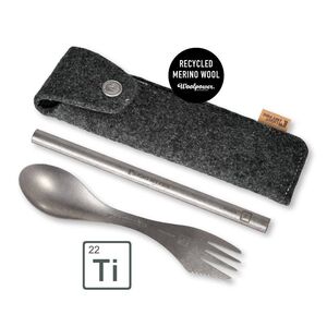 Набор титановых столовых приборов Light My Fire Spork´n Straw Kit Titanium
