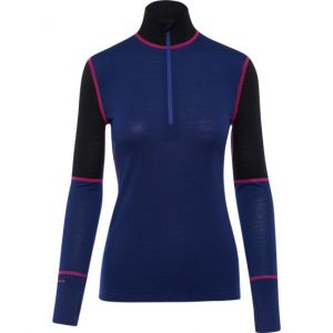 Термофутболка женская Thermowave Merino ONE Zipper, Цвет: Blue Depth, Размер: XS