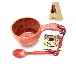 Финская чашка-кукса Kupilka 21 Craft Box с чайной ложкой, Цвет: Cranberry