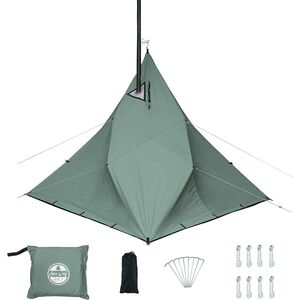 Tент Pomoly Rhombus Bushcraft Tarp Canvas Wolf Den 2.0 Shelter, Цвет: Green