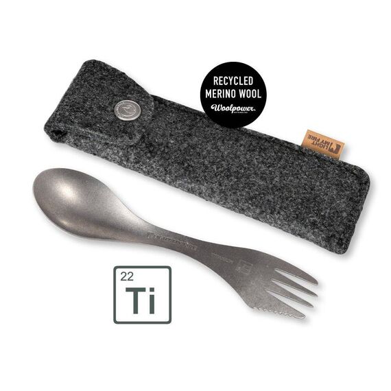 Титановая ложка-вилка в чехле Light My Fire Spork Kit Titanium
