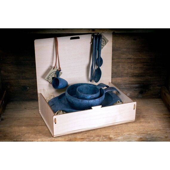 Набор посуды Kupilka Premium Wood Box, Blueberry, Цвет: Blueberry