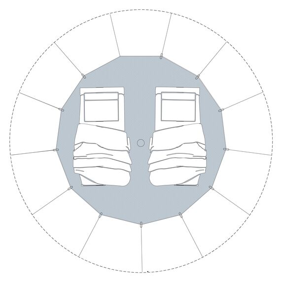 Палатка Autentic Little Bell 2.6, Desert, Цвет: Desert, изображение 6