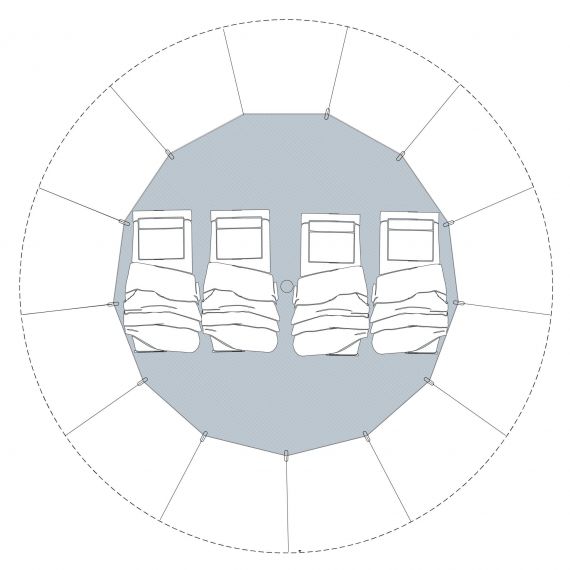 Палатка Autentic Middle Bell 3.6, Moss, Цвет: Moss, изображение 6