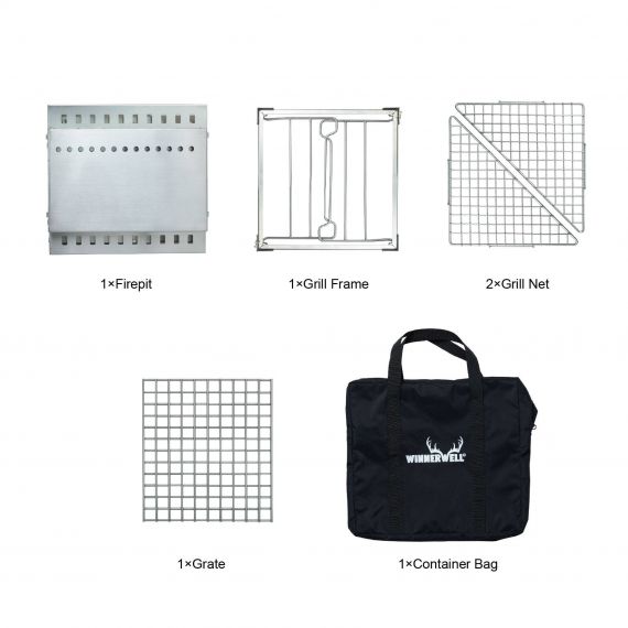 Костровая чаша-гриль Winnerwell Secondary Combustion Portable Grill Firepit, изображение 4