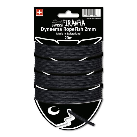 Оттяжка SwissPiranha RopeFish Dyneema Black 2,0 мм / 20 м