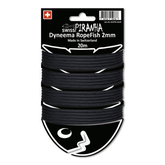 Оттяжка SwissPiranha RopeFish Dyneema Black 2,0 мм / 20 м, изображение 2 - MyBiggame Оттяжка SwissPiranha RopeFish Dyneema Black 2,0 мм / 20 м, изображение 2