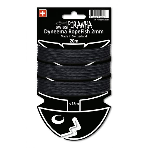 Оттяжка SwissPiranha RopeFish Dyneema Black 2,0 мм / 20 м, изображение 3 - MyBiggame Оттяжка SwissPiranha RopeFish Dyneema Black 2,0 мм / 20 м, изображение 3