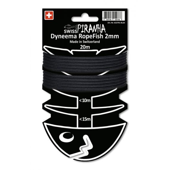 Оттяжка SwissPiranha RopeFish Dyneema Black 2,0 мм / 20 м, изображение 4 - MyBiggame Оттяжка SwissPiranha RopeFish Dyneema Black 2,0 мм / 20 м, изображение 4