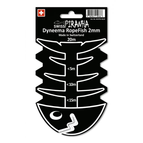 Оттяжка SwissPiranha RopeFish Dyneema Black 2,0 мм / 20 м, изображение 6 - MyBiggame Оттяжка SwissPiranha RopeFish Dyneema Black 2,0 мм / 20 м, изображение 6