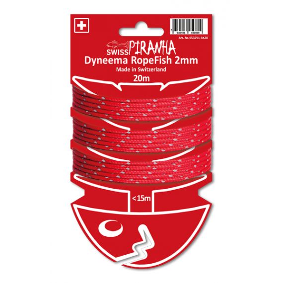 Оттяжка SwissPiranha RopeFish Dyneema Red Reflex 2,0 мм / 20 м, изображение 3