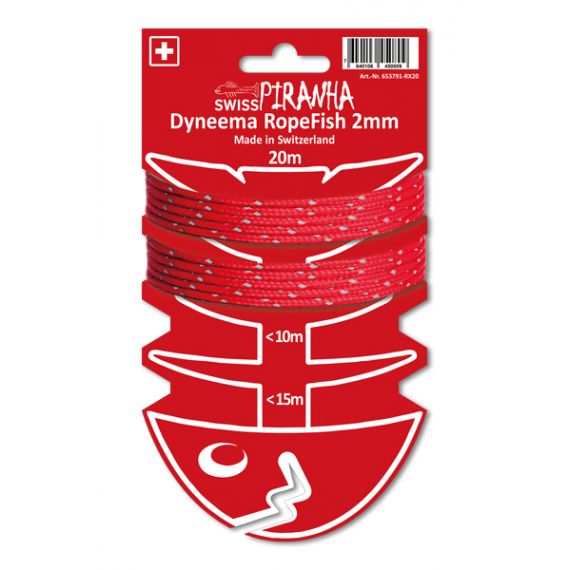 Оттяжка SwissPiranha RopeFish Dyneema Red Reflex 2,0 мм / 20 м, изображение 4