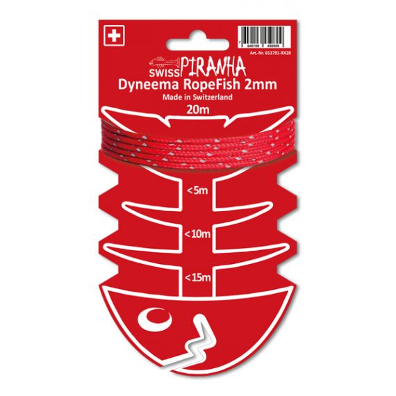 Оттяжка SwissPiranha RopeFish Dyneema Red Reflex 2,0 мм / 20 м, изображение 5