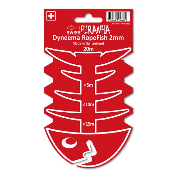 Оттяжка SwissPiranha RopeFish Dyneema Red Reflex 2,0 мм / 20 м, изображение 6