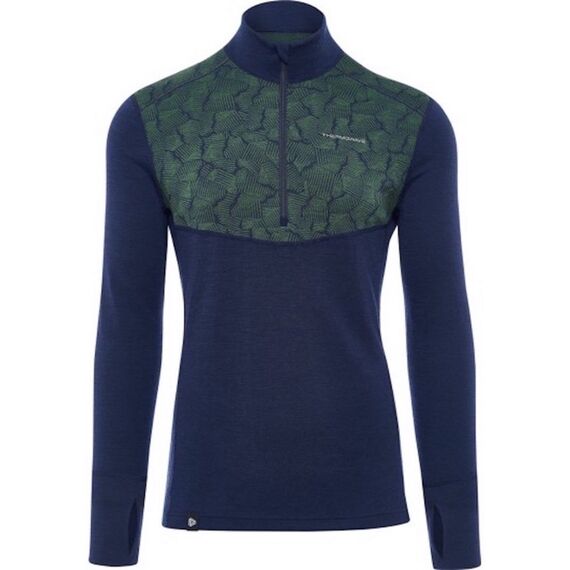Термофутболка мужская Thermowave Merino Xtreme Zipper, Night Blue, Цвет: Night Blue, Размер: S