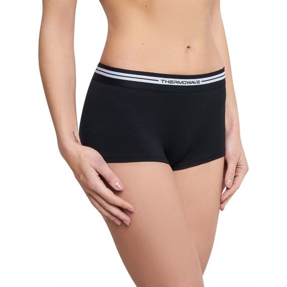 Трусы женские Thermowave Merino Life Boxers, Black, Цвет: Black, Размер: XS, изображение 3 - MyBiggame Трусы женские Thermowave Merino Life Boxers, Black, Цвет: Black, Размер: XS, изображение 3