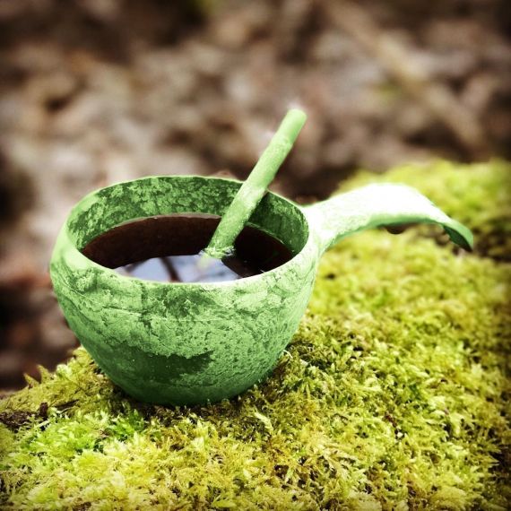 Финская чашка-кукса Kupilka 21 Craft Box с чайной ложкой, Conifer, Цвет: Conifer, изображение 5