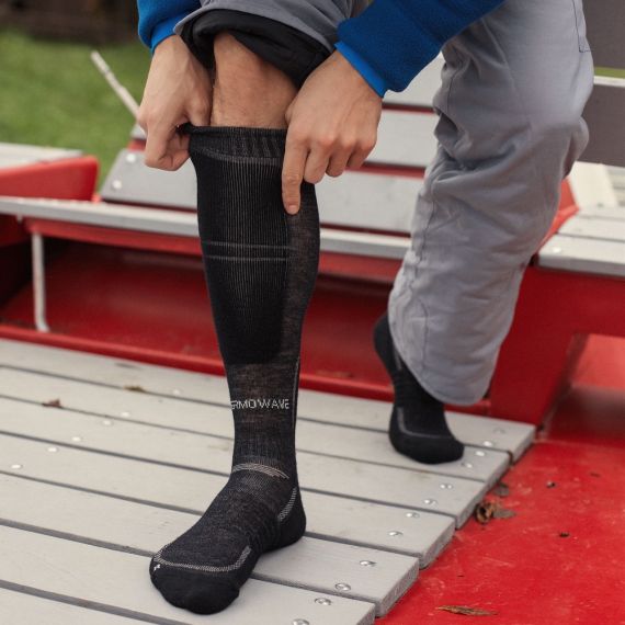 Термоноски гольфы Thermowave Performance Discover, Black, Цвет: Black, Размер: 44-47, изображение 4