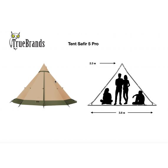 Палатка True Brands Tent Safir 5 Pro, изображение 2