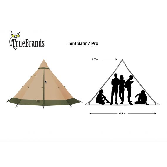 Палатка True Brands Tent Safir 7 Pro, изображение 2 - MyBiggame Палатка True Brands Tent Safir 7 Pro, изображение 2