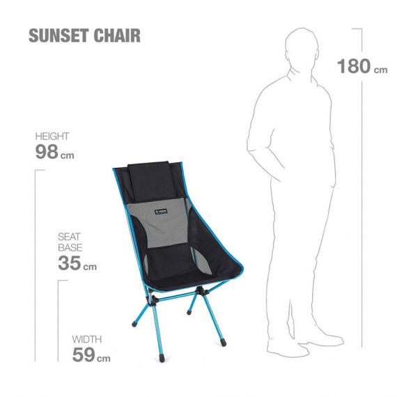 Кресло складное Helinox Chair Sunset, Black, Цвет: Black, изображение 8
