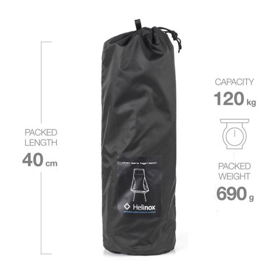 Кресло складное Helinox Chair Zero High-Back, Black, Цвет: Black, изображение 5