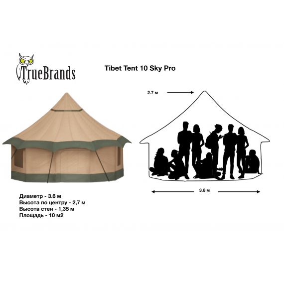 Палатка True Brands Tibet Tent 10 Sky Pro, изображение 3