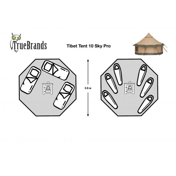 Палатка True Brands Tibet Tent 10 Sky Pro, изображение 4