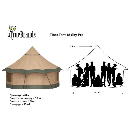 Палатка True Brands Tibet Tent 15 Sky Pro, изображение 3