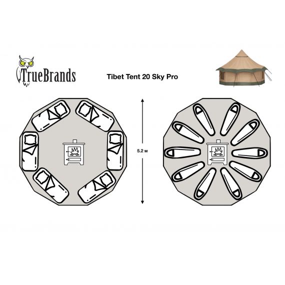 Палатка True Brands Tibet Tent 20 Sky Pro, изображение 4 - MyBiggame Палатка True Brands Tibet Tent 20 Sky Pro, изображение 4