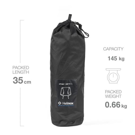 Стул складной Helinox Chair Zero Large, Black, Цвет: Black, изображение 5