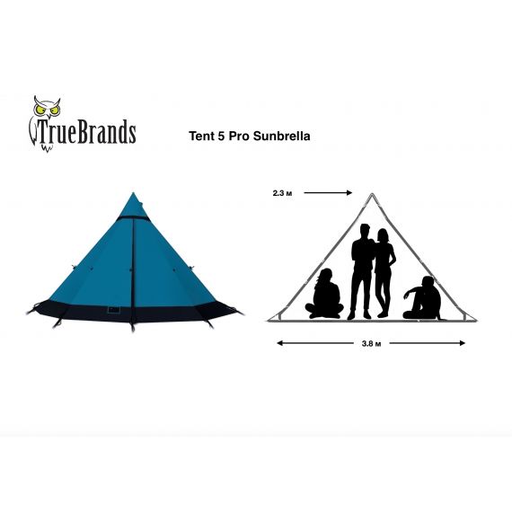 Палатка True Brands Tent 5 Pro Sunbrella, изображение 2