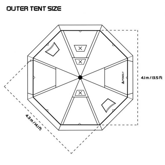 Палатка Pomoly Bromance 70 Tipi Wood Stove Tent, Sunset Yellow, Цвет: Sunset Yellow, изображение 6 - MyBiggame Палатка Pomoly Bromance 70 Tipi Wood Stove Tent, Sunset Yellow, Цвет: Sunset Yellow, изображение 6