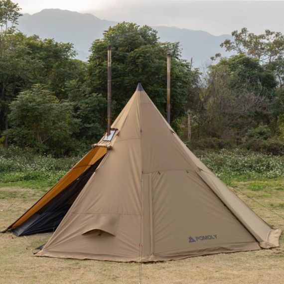 Палатка Pomoly Bromance 70 Tipi Wood Stove Tent, Sunset Yellow, Цвет: Sunset Yellow, изображение 10 - MyBiggame Палатка Pomoly Bromance 70 Tipi Wood Stove Tent, Sunset Yellow, Цвет: Sunset Yellow, изображение 10