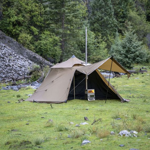 Палатка Pomoly Circle 6 Wood Stove Tent, Sunset Yellow, Цвет: Sunset Yellow, изображение 16 - MyBiggame Палатка Pomoly Circle 6 Wood Stove Tent, Sunset Yellow, Цвет: Sunset Yellow, изображение 16