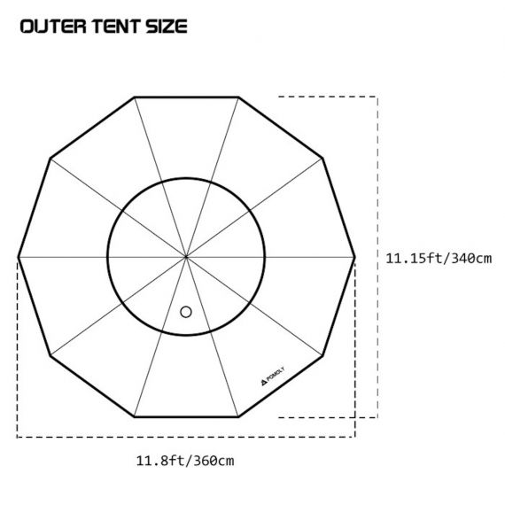 Палатка Pomoly Circle 6 Wood Stove Tent, Sunset Yellow, Цвет: Sunset Yellow, изображение 5 - MyBiggame Палатка Pomoly Circle 6 Wood Stove Tent, Sunset Yellow, Цвет: Sunset Yellow, изображение 5