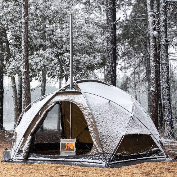 Палатка Pomoly Dome X4 2.0 Wood Stove Tent, Sunset Yellow, Цвет: Sunset Yellow, изображение 29 - MyBiggame Палатка Pomoly Dome X4 2.0 Wood Stove Tent, Sunset Yellow, Цвет: Sunset Yellow, изображение 29