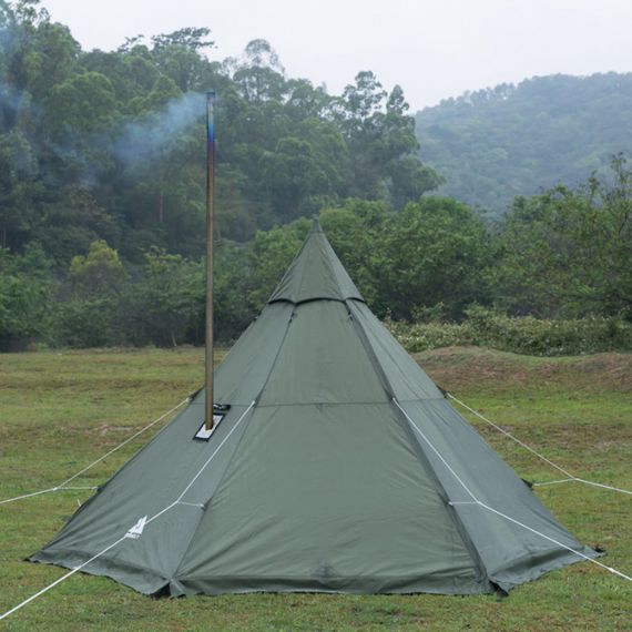 Палатка Pomoly HEX Plus Тipi Wood Stove Tent, Green, Цвет: Green, изображение 13
