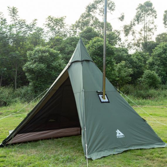 Палатка Pomoly HEX Plus Тipi Wood Stove Tent, Green, Цвет: Green, изображение 15