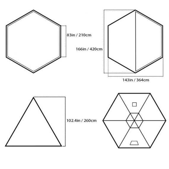 Палатка Pomoly HEX Plus Тipi Wood Stove Tent, Green, Цвет: Green, изображение 3