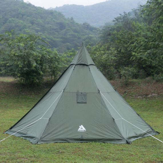 Палатка Pomoly HEX Plus Тipi Wood Stove Tent, Green, Цвет: Green, изображение 4
