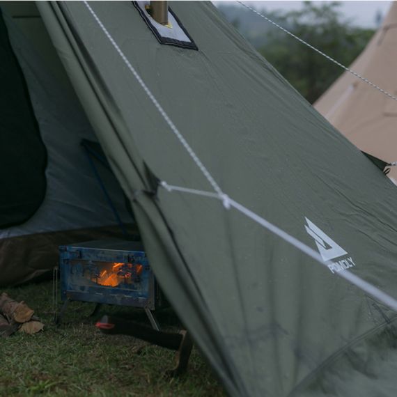 Палатка Pomoly HEX Plus Тipi Wood Stove Tent, Green, Цвет: Green, изображение 10