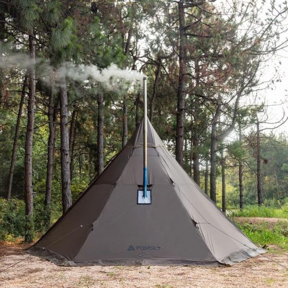 Палатка Pomoly Hussar Plus 2.0 Тipi Wood Stove Tent, Deep Taupe, Цвет: Deep Taupe, изображение 17
