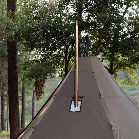 Палатка Pomoly Hussar Plus 2.0 Тipi Wood Stove Tent, Deep Taupe, Цвет: Deep Taupe, изображение 8