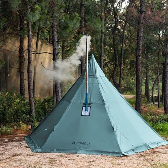 Палатка Pomoly Hussar Plus 2.0 Тipi Wood Stove Tent, Green, Цвет: Green, изображение 6