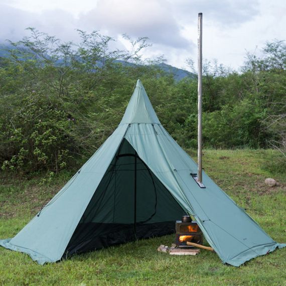 Палатка Pomoly Hussar Plus 2.0 Тipi Wood Stove Tent, Green, Цвет: Green, изображение 8