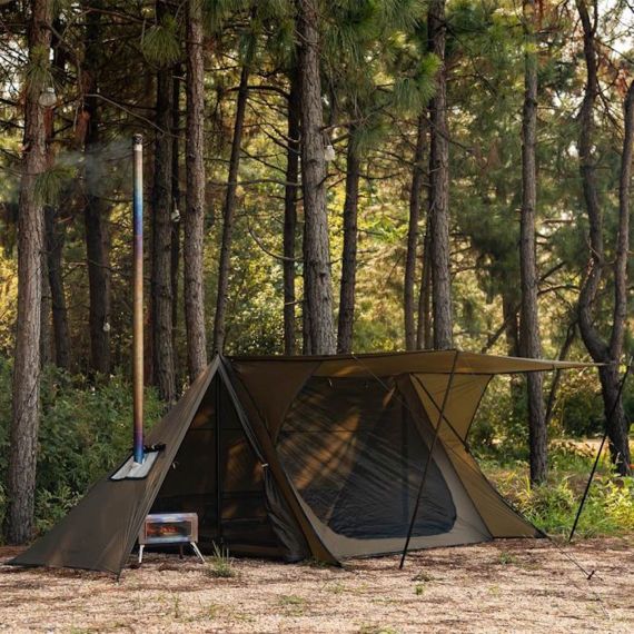 Палатка Pomoly STOVEHUT 20 Ultralight Shelter Hot Tent, Deep Taupe, Цвет: Deep Taupe, изображение 10