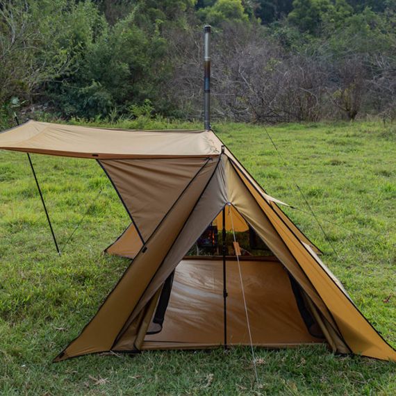 Палатка Pomoly STOVEHUT 70 Shelter Hot Tent 3.0, Sunset Yellow, Цвет: Sunset Yellow, изображение 11