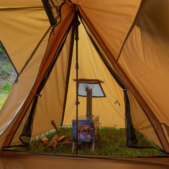 Палатка Pomoly STOVEHUT 70 Shelter Hot Tent 3.0, Sunset Yellow, Цвет: Sunset Yellow, изображение 18