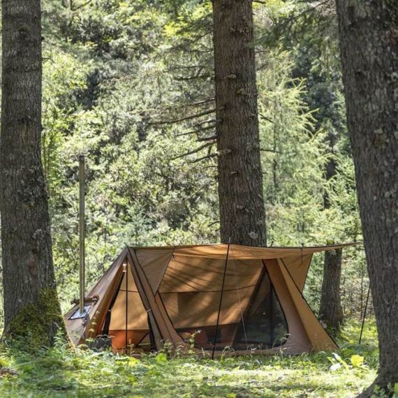 Палатка Pomoly STOVEHUT 70 Shelter Hot Tent 3.0, Sunset Yellow, Цвет: Sunset Yellow, изображение 4
